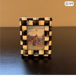 MacKenzie-Childs SMALL Classic Enamel Check Frame. 2.5” x 3”